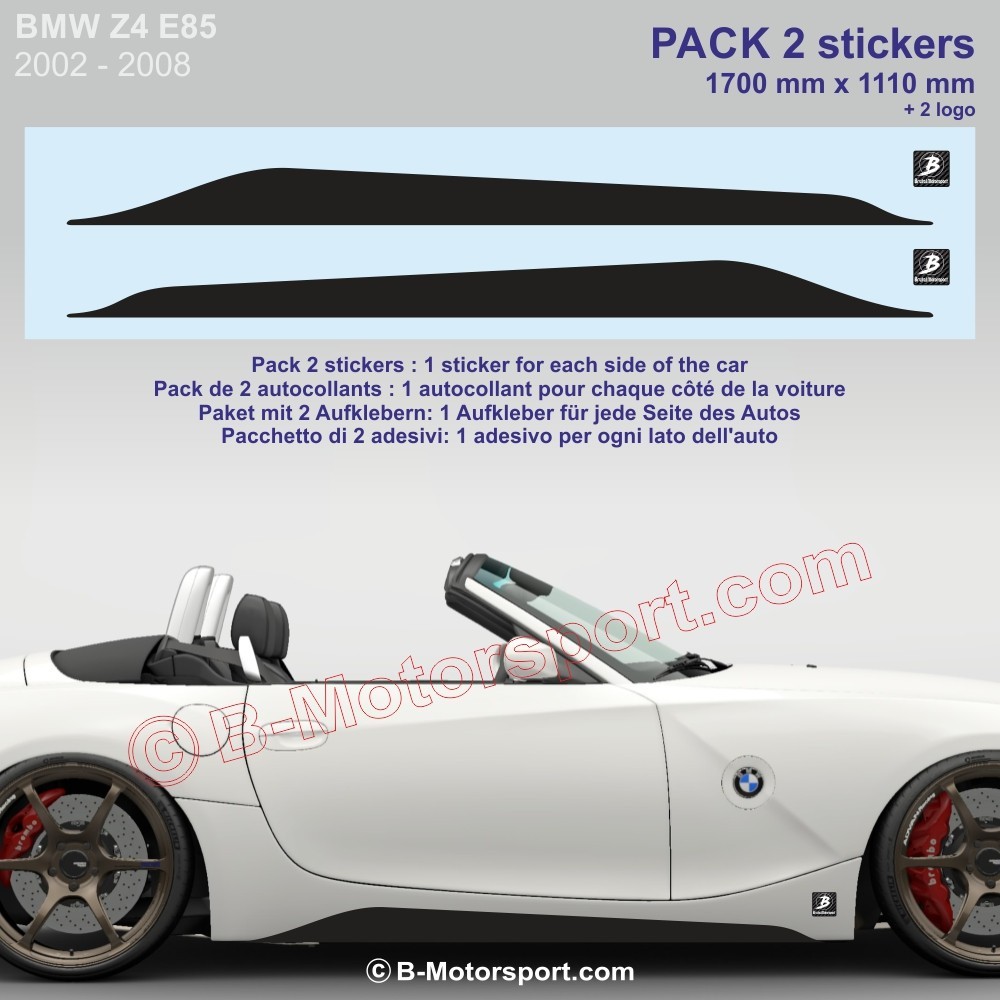 BMW Z3 Z4 sticker 170cm pour bas de caisse