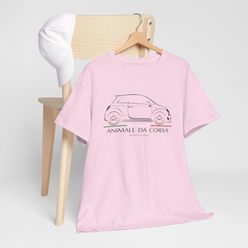 FIAT 500 ABARTH Animale de Corsa silhouette Men Tshirt