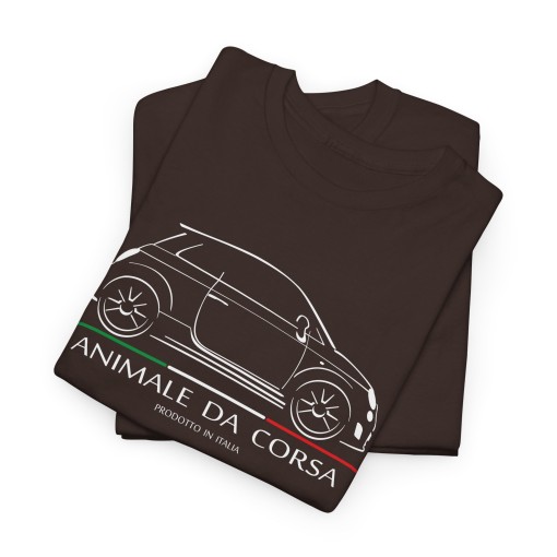 FIAT 500 ABARTH Animale de Corsa T-shirt homme avec silhouette de Fiat 500