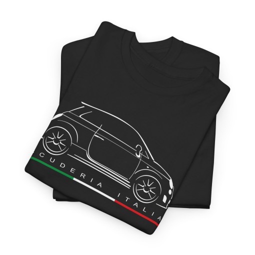 FIAT 500 ABARTH SCUDERIA ITALIA silhouette Maglietta uomo