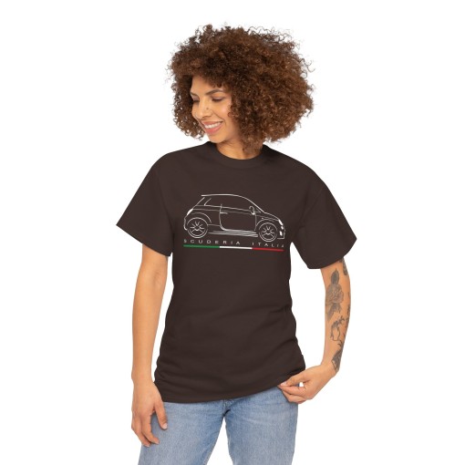 FIAT 500 ABARTH SCUDERIA ITALIA T-shirt homme avec silhouette de Fiat 500