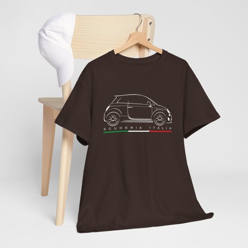 FIAT 500 ABARTH SCUDERIA ITALIA T-shirt homme avec silhouette de Fiat 500