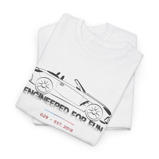 T-shirt da uomo con silhouette BMW Z4 G29 – Design Engineered for Fun