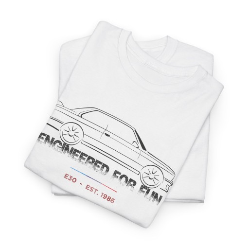 Men’s BMW M3 e30 Silhouette T-Shirt – Engineered for Fun Design