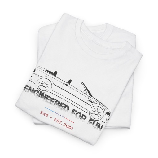 T-shirt da uomo con silhouette BMW M3 e46 Cabriolet – Design Engineered for Fun