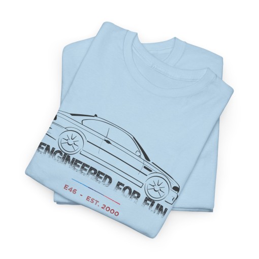 T-Shirt mit BMW M3 e46 Coupe Silhouette für Herren – Design Engineered for Fun