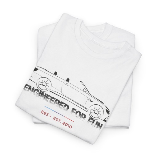 T-Shirt mit BMW M3 e93 Cabriolet Silhouette für Herren – Design Engineered for Fun