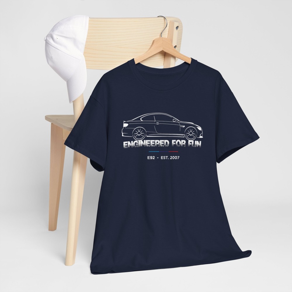 Men’s BMW M3 e92 Coupe Silhouette T-Shirt – Engineered for Fun Design