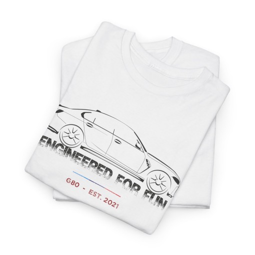 Men’s BMW M3 G80 Sedan Silhouette T-Shirt – Engineered for Fun Design