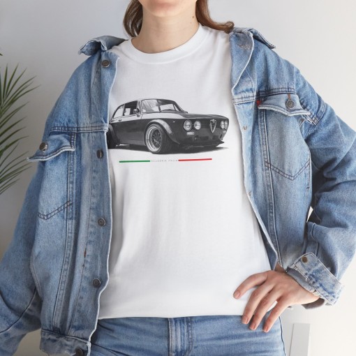 Alfa Romeo Giulia Vintage Scuderia Italia - T-shirt mixte pour homme et femme - Graphisme style designer