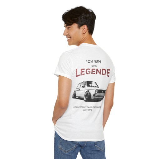 VW GOLF 1 GTi Ich bin eine Legende – T-shirt unisex per uomo e donna – Grafica in stile designer
