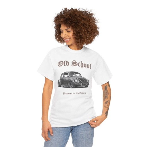VW BEETLE Old School – T-shirt unisex per uomo e donna – Grafica in stile designer