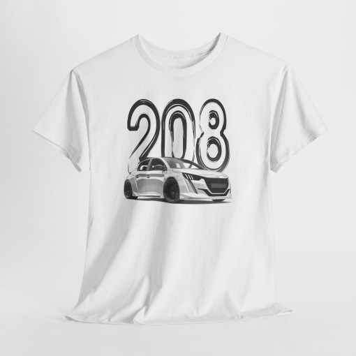 PEUGEOT 208 – T-shirt unisex per uomo e donna – Grafica in stile designer