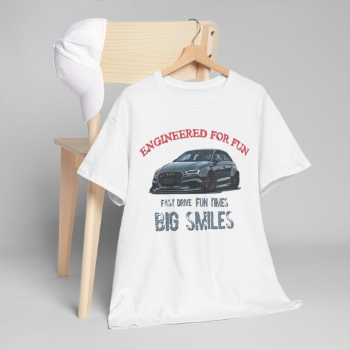 AUDI RS 3 Big Smiles T-shirt da uomo per gli appassionati di Audi