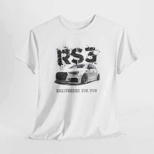 AUDI RS 3 Engineered for Fun T-shirt da uomo per gli appassionati di Audi