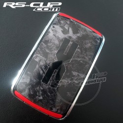 2 buttons Key sticker for Dacia Duster Sandero Jogger forged carbon look