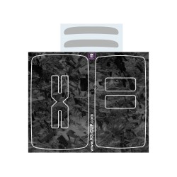 Aufkleber 2 Tasten Schlüssel für Dacia Duster Sandero Jogger Forged-Carbon-Look