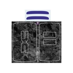 Aufkleber 2 Tasten Schlüssel für Dacia Duster Sandero Jogger Forged-Carbon-Look