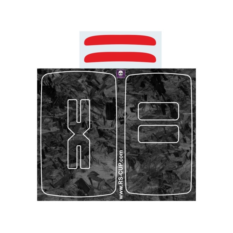 2 buttons Key sticker for Dacia Duster Sandero Jogger forged carbon look