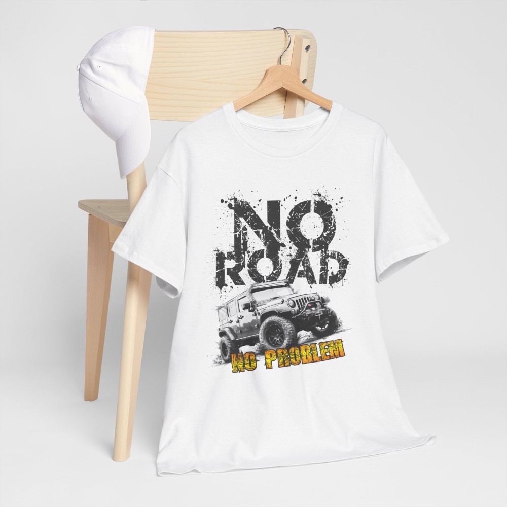 WRANGLER No Road No Problem T-shirt homme pour les passionnés de JEEP