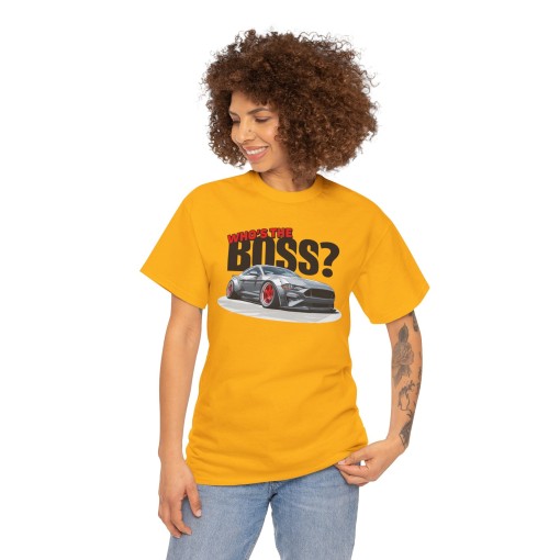 Ford Mustang Who's the Boss men’s T-shirt for Mustang enthusiasts