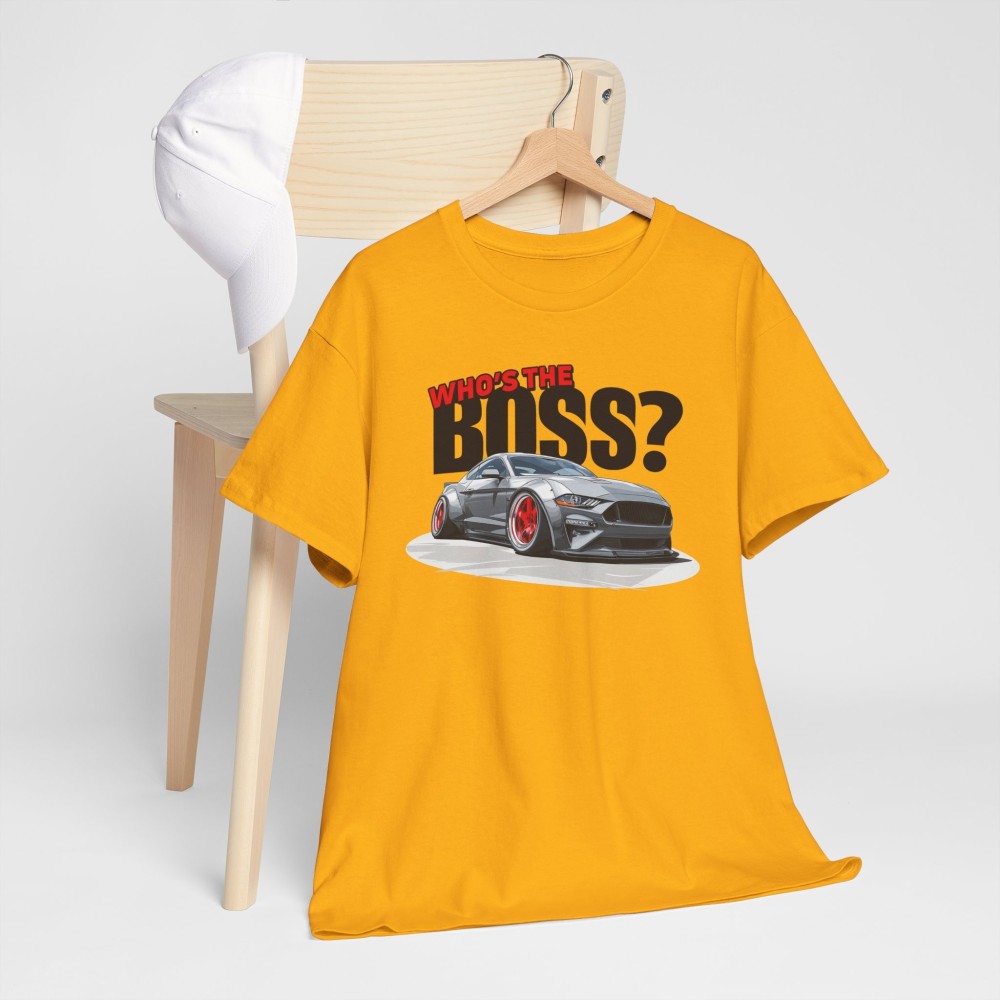 Ford Mustang Who's the Boss men’s T-shirt for Mustang enthusiasts