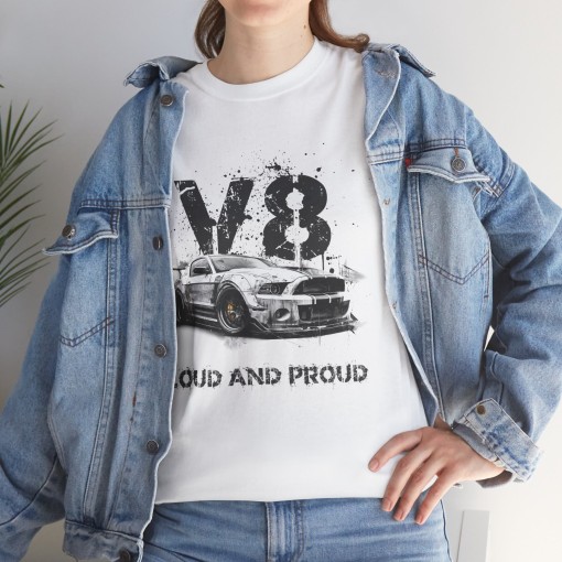 Ford Mustang V8 Loud and Proud for Fun Herren-T-Shirt für Mustang-Fans