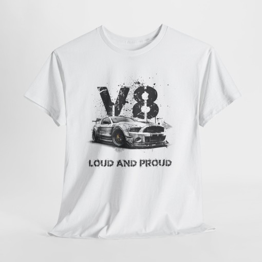 Ford Mustang V8 Loud and Proud for Fun Herren-T-Shirt für Mustang-Fans