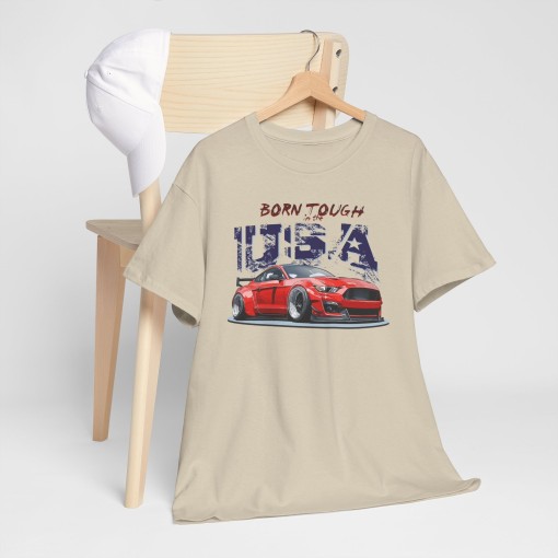 Ford Mustang Born Tough in the USA T-shirt homme pour les passionnés de Mustang