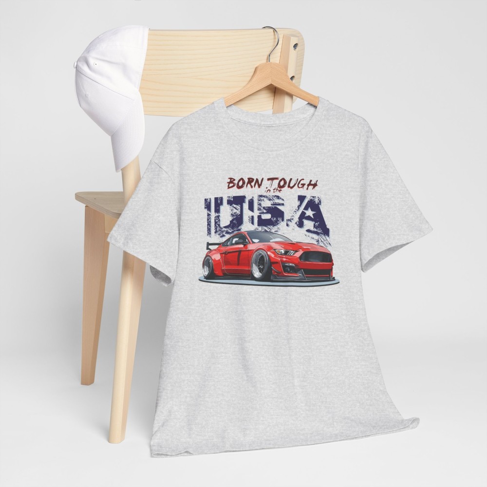 Ford Mustang Born Tough in the USA T-shirt homme pour les passionnés de Mustang