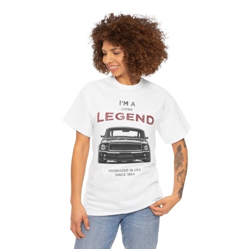 Ford MUSTANG vintage I'm a Living Legend - T-shirt mixte pour homme et femme - Graphisme style designer