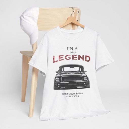 Ford MUSTANG vintage I'm a Living Legend – Unisex-T-Shirt für Männer und Frauen – Grafikdesign im Designersti