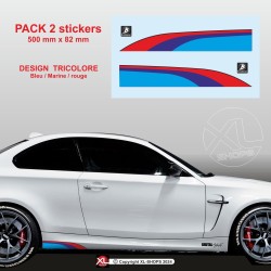 Sticker BMW coloris M-Power pour bas de caisse