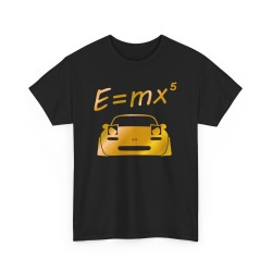 E : MX5 NA Men Tshirt for owner of MAZDA MX5 blacK and gold