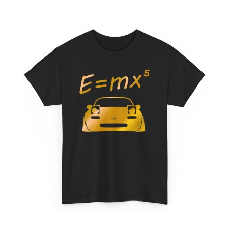 E : MX5 NA Männer T-Shirt für alle Besitzere MAZDA MX5 schwarz und Golden