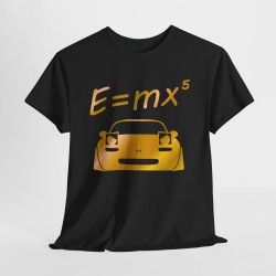 E : MX5 NA Männer T-Shirt für alle Besitzere MAZDA MX5 schwarz und Golden