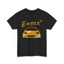 E : MX5 NB Men Tshirt for owner of MAZDA MX5 black and gold