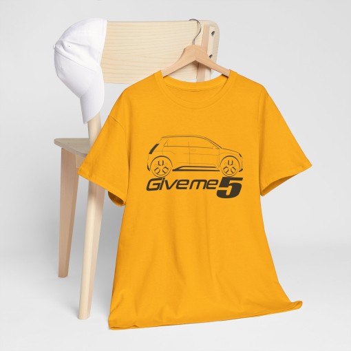 GIVE ME 5 Men T-shirt with RENAULT 5 E-Tech silhouette