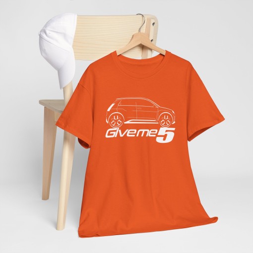 GIVE ME 5 Männer T-Shirt mit RENAULT 5 E-Tech silhouette
