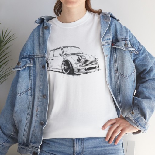 Vintage Mini Cooper Designer Unisex-T-Shirt für Männer und Frauen