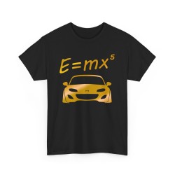 E : MX5 NC Men Tshirt for owner of MAZDA MX5 black and gold