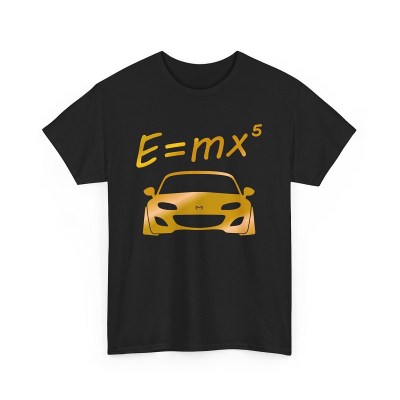 E : MX5 NC Men Tshirt for owner of MAZDA MX5 black and gold