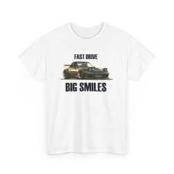 FAST DRIVE BIG SMILES MX5 NA MIATA Männer T-Shirt