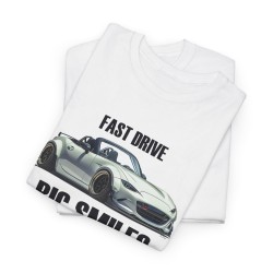 FAST DRIVE BIG SMILES MX5 ND MIATA Männer T-Shirt