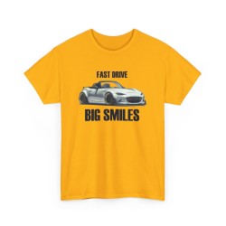 FAST DRIVE BIG SMILES MX5 ND MIATA Männer T-Shirt