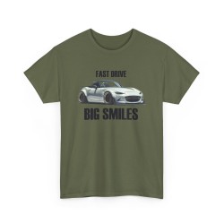 FAST DRIVE BIG SMILES MX5 ND MIATA Männer T-Shirt