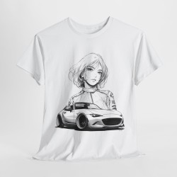 MX5 Manga Girl Men Tshirt with MAZDA MX5 ND