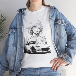 MX5 Manga Girl Men Tshirt with MAZDA MX5 ND