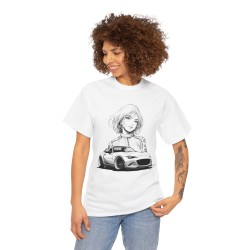 MX5 Manga Girl Men Tshirt with MAZDA MX5 ND