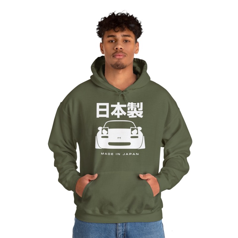 MADE IN JAPAN MX5 NA sweat capuche homme pour amateurs de MAZDA MX5